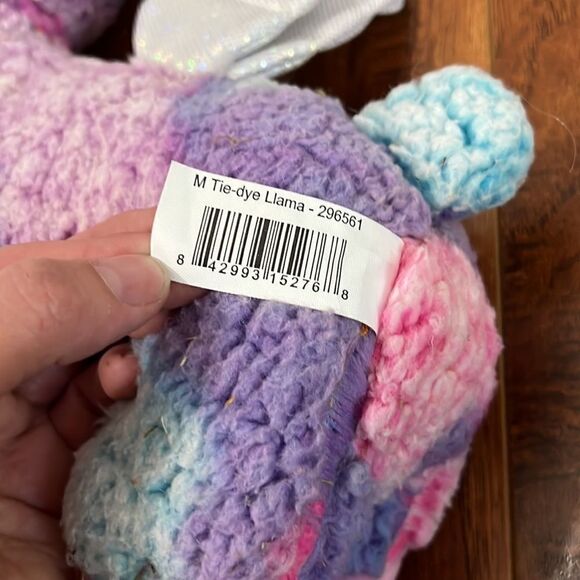 Walmart Tie Dye Flying Sparkly Wings Unicorn Llama 15” Tall Plush 12” Long - Picture 10 of 10